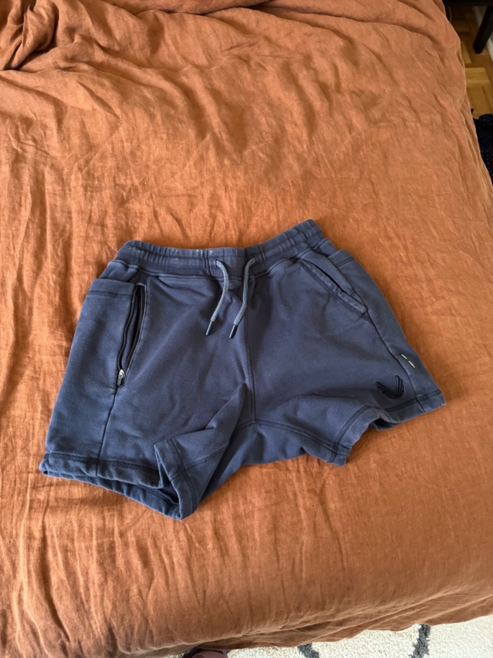 ASRV Navy Athletic Drawstring Shorts